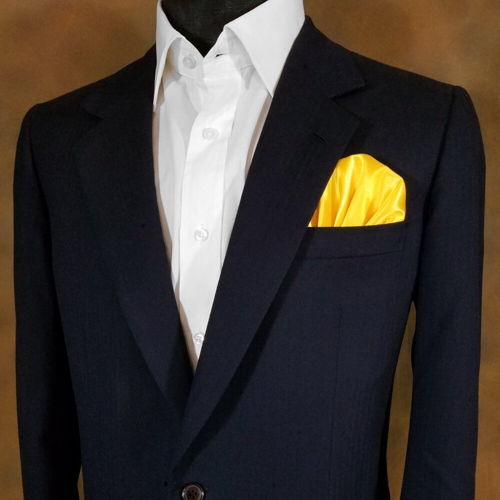 Yellow - Gold Satin Pre-Folded Pocket Square Insert